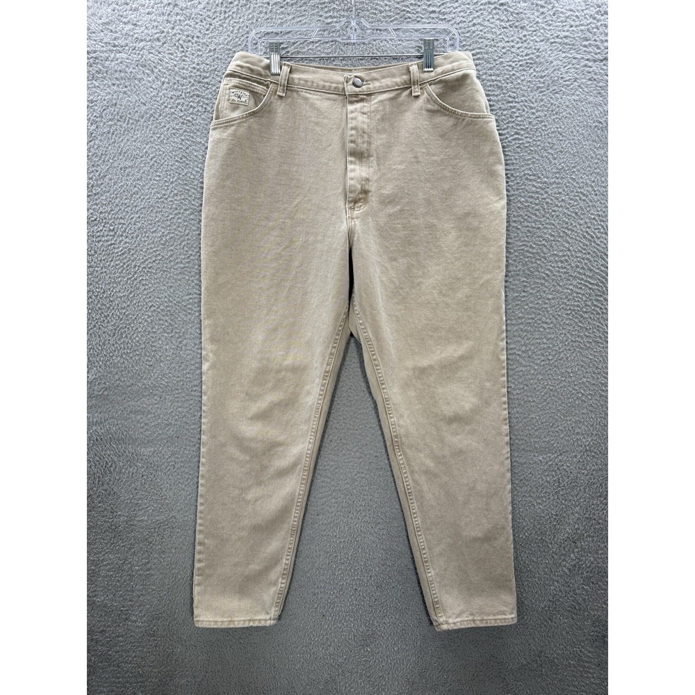 Vintage Wrangler Jeans Womens 16x30 Tan High Rise Western Made In USA 90s Y2K‎